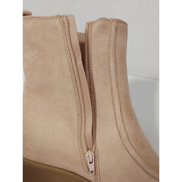 Lane Bryant Dream Cloud Faux Beige Suede Platform Bootie Women's 11W (Wide) - Picture 8 of 10